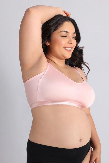 Zivame True Curv Single Layered Non Wired Full Coverage 360 Minimiser Bra - Silver Pink — image 3
